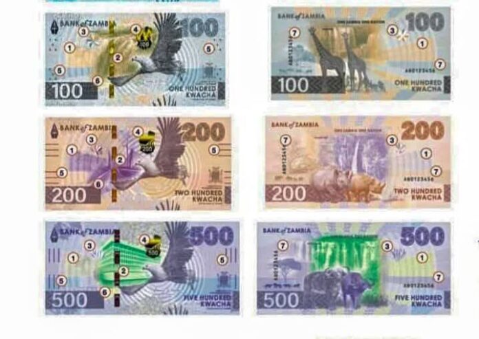 2025 New Zambian Banknotes Currency: K500 & K200 Notes 